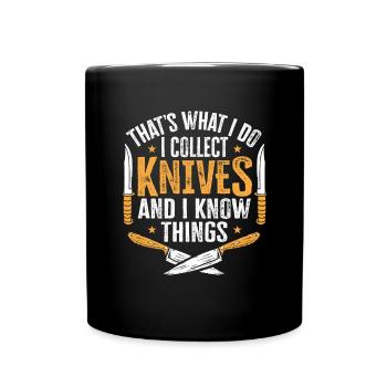 Butcher Knife Knife Knife Collector - Full Colour Mug - black - Front