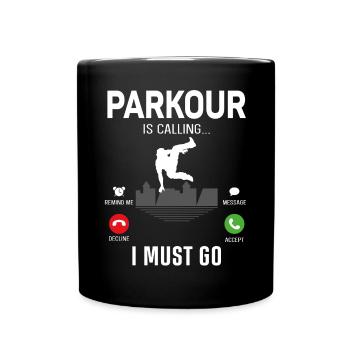 Parkour Free Running Traceur Phone - Full Colour Mug - black - Front