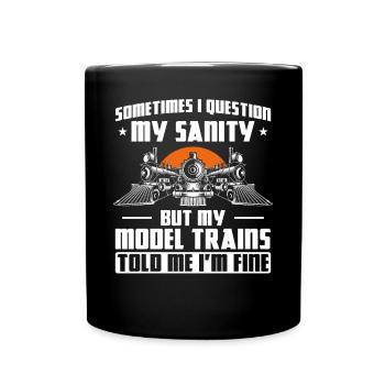 Steam Train Driver Trainspotting - Tasse einfarbig - Schwarz - Vorne