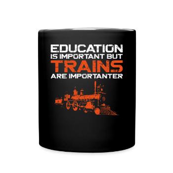 Steam Train Driver Trainspotting - Tasse einfarbig - Schwarz - Vorne