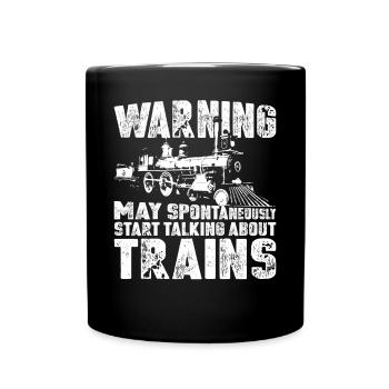Steam Train Driver Trainspotting - Tasse einfarbig - Schwarz - Vorne
