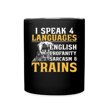 Steam Train Driver Trainspotting - Tasse einfarbig - Schwarz - Vorne
