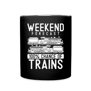 Steam Train Driver Trainspotting - Tasse einfarbig - Schwarz - Vorne