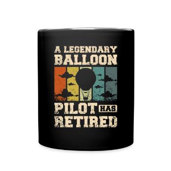 A legendary balloon pilot has retired - Full Colour Mug - black - Front