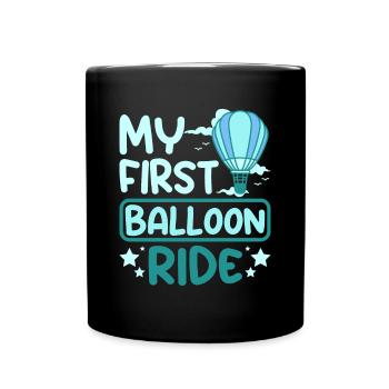 Children my first hot air balloon ride - Tasse einfarbig - Schwarz - Vorne
