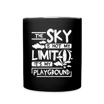 The sky is not my limit it's my playground - Full Colour Mug - black - Front