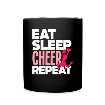 Lustiges Cheerleader Cheerleading Geschenk - Tasse einfarbig - Schwarz - Vorne