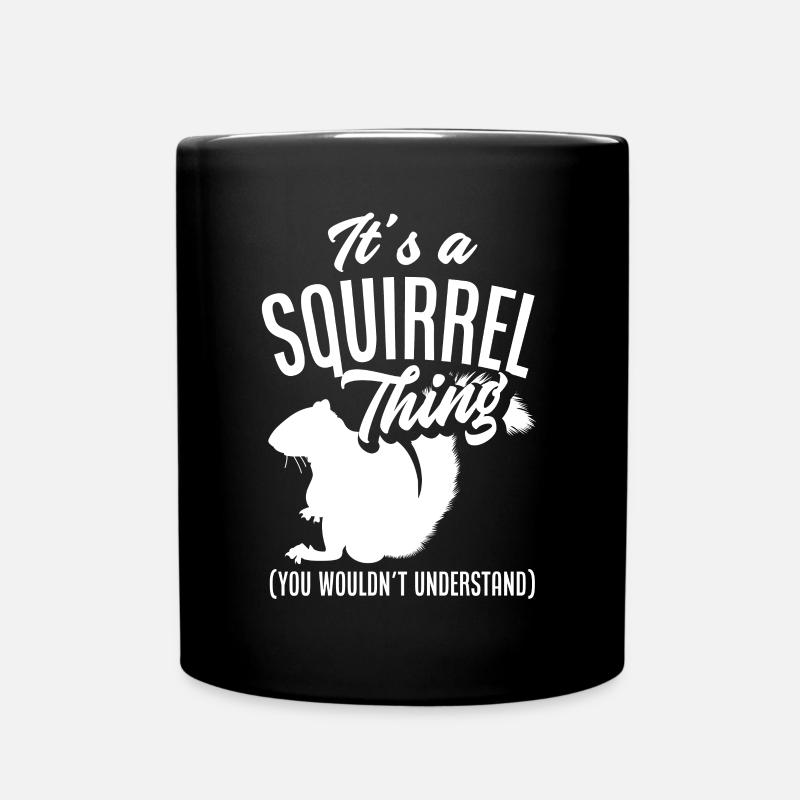 Eichhörnchen - Tasse einfarbig - Schwarz