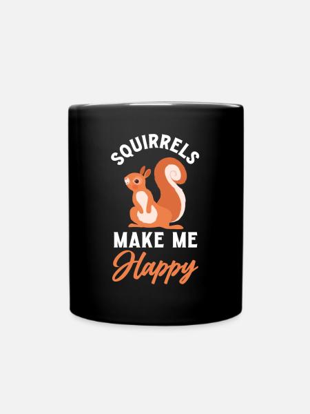 Eichhörnchen - Tasse einfarbig - Schwarz