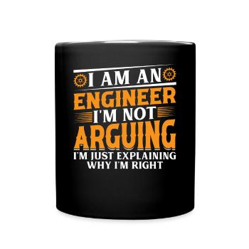 Je suis un ingénieur que je ne discute pas - Engineering Fun - Mug uni - noir - Devant