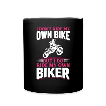 Je ne conduis pas mon propre vélo - Moto Dirtbike Bik - Mug uni - noir - Devant