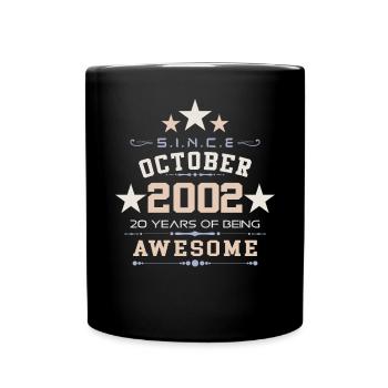 Octobre 2002 - Cadeau de 20e anniversaire. Légende. - Mug uni - noir - Devant
