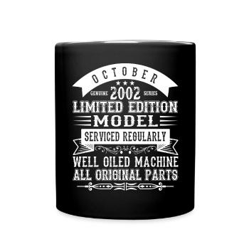 Octobre 2002 - Cadeau d’anniversaire du 20 octobre. Légende. - Mug uni - noir - Devant