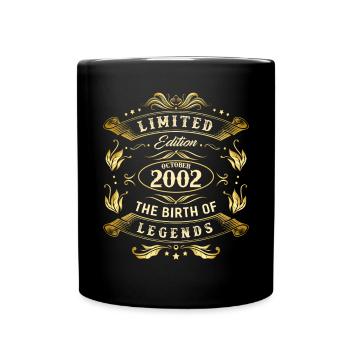 Octobre 2002 - Cadeau de 20e anniversaire. Légende. - Mug uni - noir - Devant