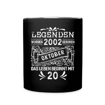 Octobre 2002 - Cadeau de 20e anniversaire. Légende. - Mug uni - noir - Devant