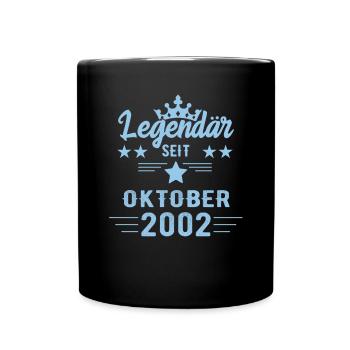 Octobre 2002 - Cadeau de 20e anniversaire. Allemand. - Mug uni - noir - Devant