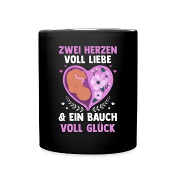 Mutter Schwangerschaft Schwanger Werdende Mama - Tasse einfarbig - Schwarz - Vorne