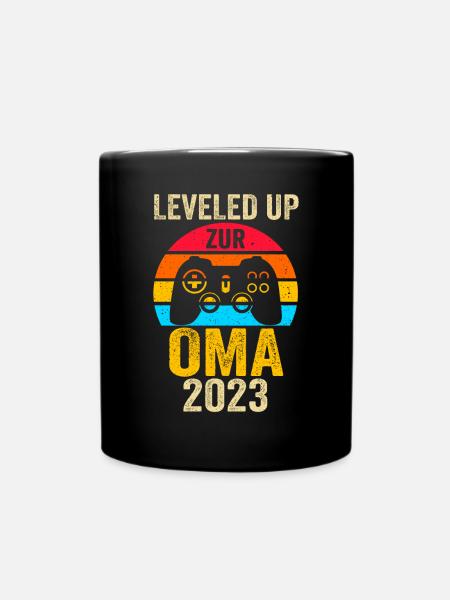 Großmutter 2023 Schwanger Werdende Oma - Tasse einfarbig - Schwarz