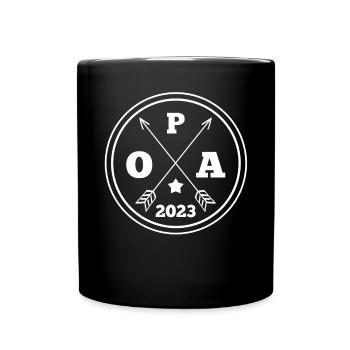 Großvater 2023 Schwanger Werdender Opa - Tasse einfarbig - Schwarz - Vorne