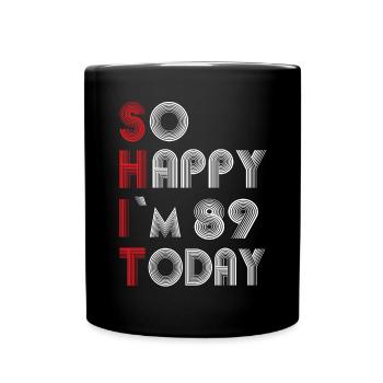 89 birthday - Full Colour Mug - black - Front