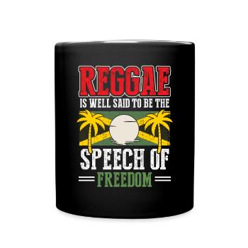 Rasta Musik Rastafarian Jamaika - Tasse einfarbig - Schwarz - Vorne