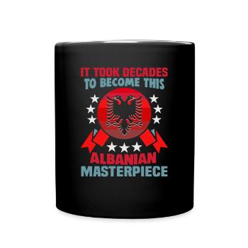 Albanischer Adler Kosovo Geburtstag Albaner - Tasse einfarbig - Schwarz - Vorne