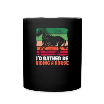 Design équestre et équestre pour les amoureux des chevaux - Mug uni - noir - Devant