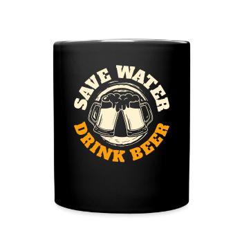 Brasseur de bière - Mug uni - noir - Devant