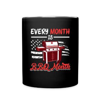 Grilling Smoking BBQ Mois Grill amateurs - Mug uni - noir - Devant