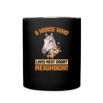 Design équestre et équestre pour les amoureux des chevaux - Mug uni - noir - Devant