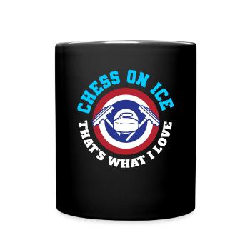Curling - Tasse einfarbig - Schwarz - Vorne