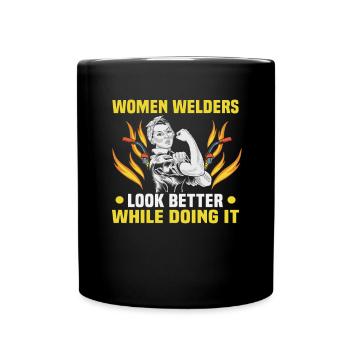 Welder Spruch Design for MetalWorkers - Full Colour Mug - black - Front
