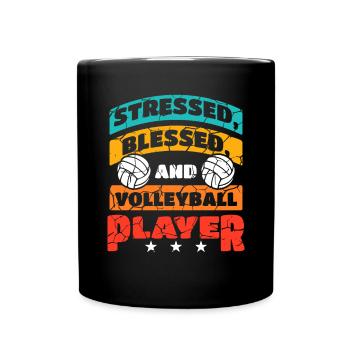 Volley-ball - Mug uni - noir - Devant