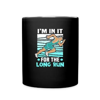 Running Marathon Runner Running - Full Colour Mug - black - Front