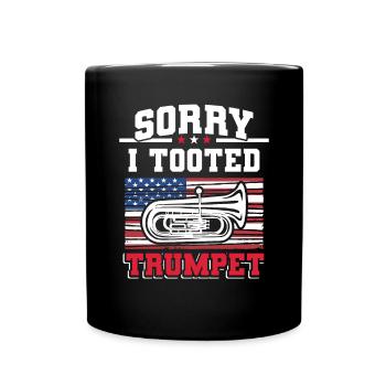 Jazz Marching Band Trompetenspieler - Tasse einfarbig - Schwarz - Vorne