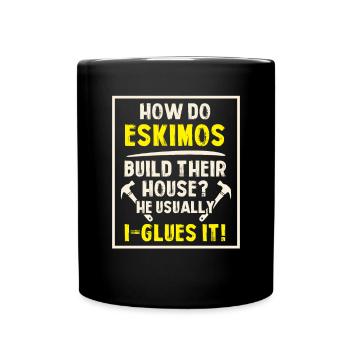 Ouvriers charpentiers de la construction - Mug uni - noir - Devant
