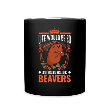 Beaver Gift Beaver Dam - Full Colour Mug - black - Front