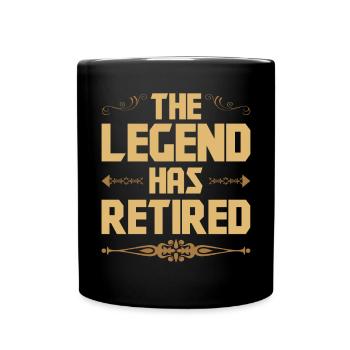 The legend has retired - Full Colour Mug - black - Front