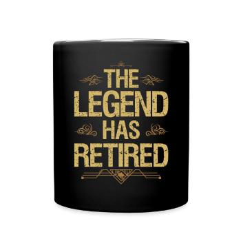The legend has retired - Full Colour Mug - black - Front