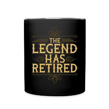 The legend has retired - Full Colour Mug - black - Front