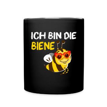 Ich Bin Die Biene Lustiger Name Sabine Vorname - Tasse einfarbig - Schwarz - Vorne