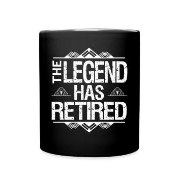 The legend has retired - Full Colour Mug - black - Front