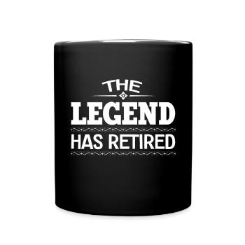 The legend has retired - Full Colour Mug - black - Front