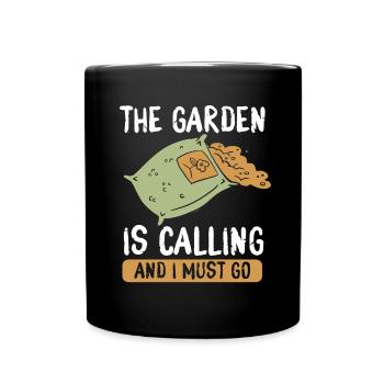 Le jardin appelle - Mug uni - noir - Devant