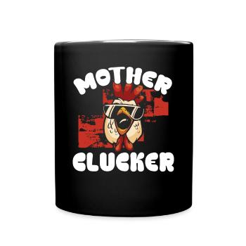 Poulet mère cool - Mug uni - noir - Devant