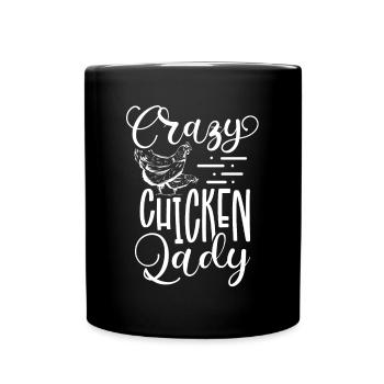 Crazy Chicken Dad - Mug uni - noir - Devant