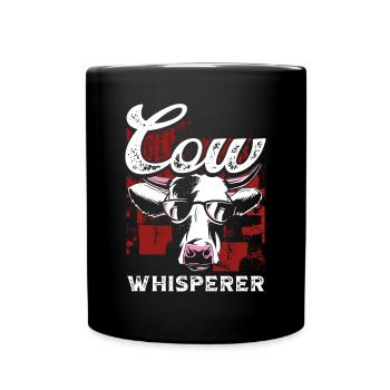 Cool cow whisperer - Full Colour Mug - black - Front