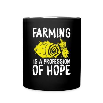L’agriculture est un métier - Mug uni - noir - Devant