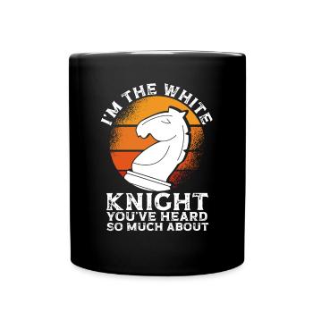 I am the White Knight Retro - Full Colour Mug - black - Front
