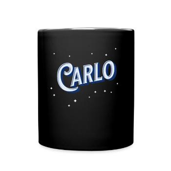 Carlo names personalized - Full Colour Mug - black - Front